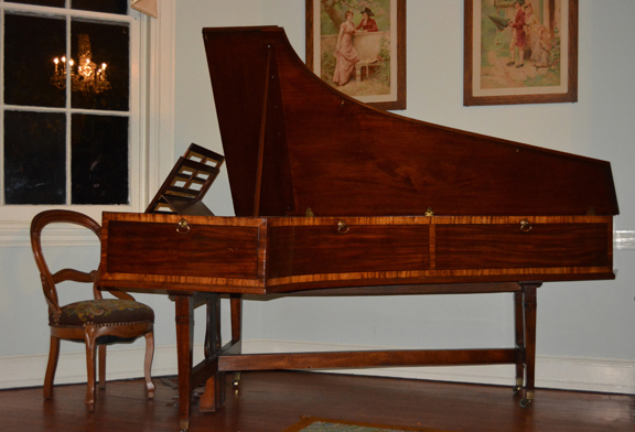 English pianoforte from 1808 by Broadwood at historic Laurel Hill Mansion